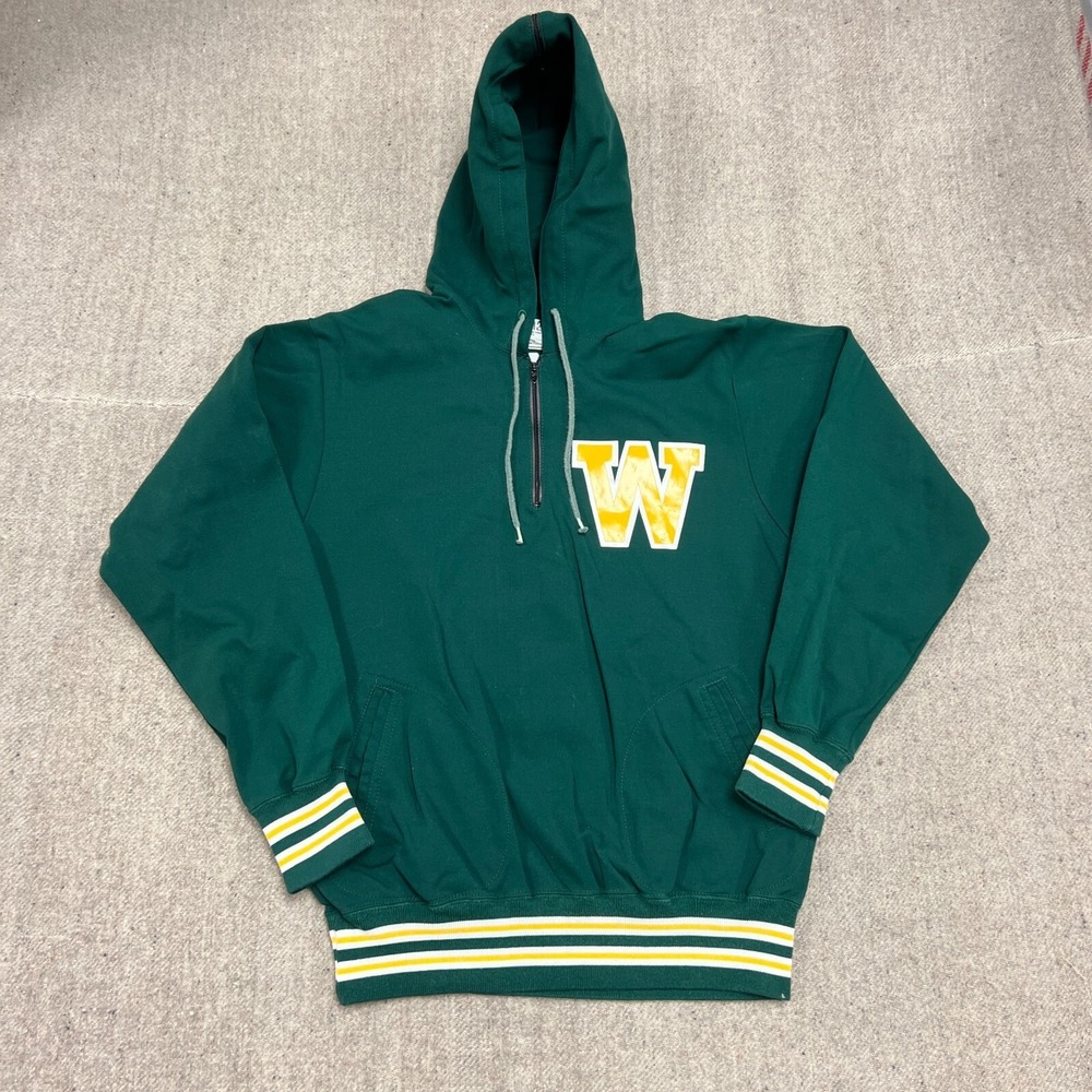 Vintage Power's Athletic Wear Hoodie Mens Medium Green 1970s‎